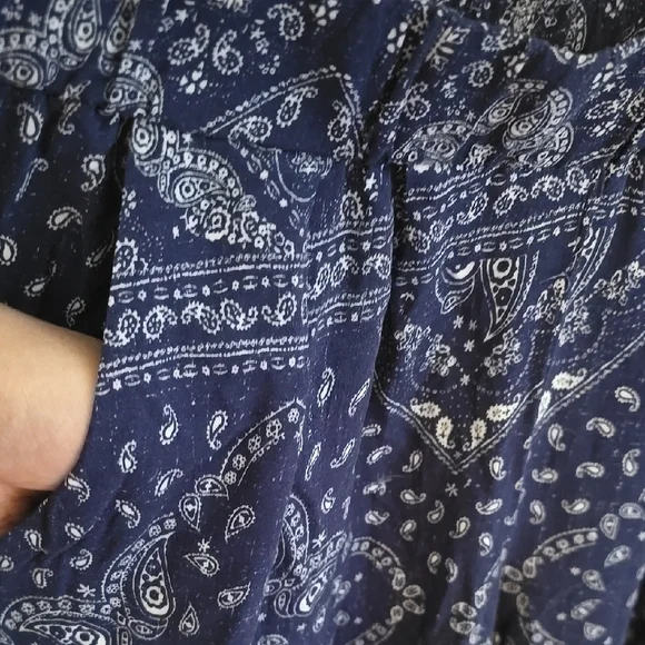 Mudd Blue and White Abstract Joggers - Picture 3 of 7